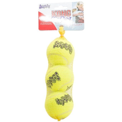 KONG Air KONG Squeakers Tennis Balls - Medium 3 count