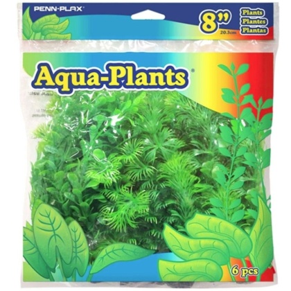 Penn Plax Plastic Plant Pack 8\